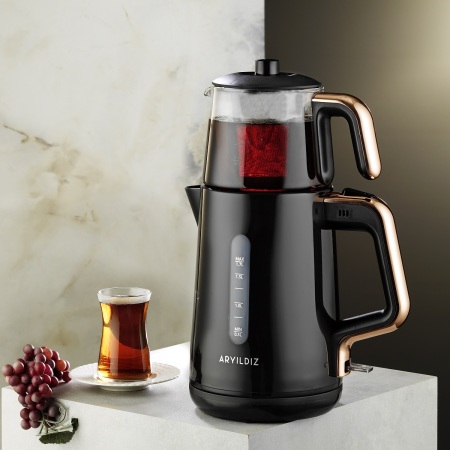 Aryıldız Tea Perfect Çay Makinesi Siyah Bakır Renkli