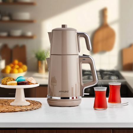 Aryıldız Tea Style Çay Makinesi Bej Renkli